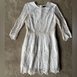 Dolce Vita White Embroidered Lace Dress – Size Medium